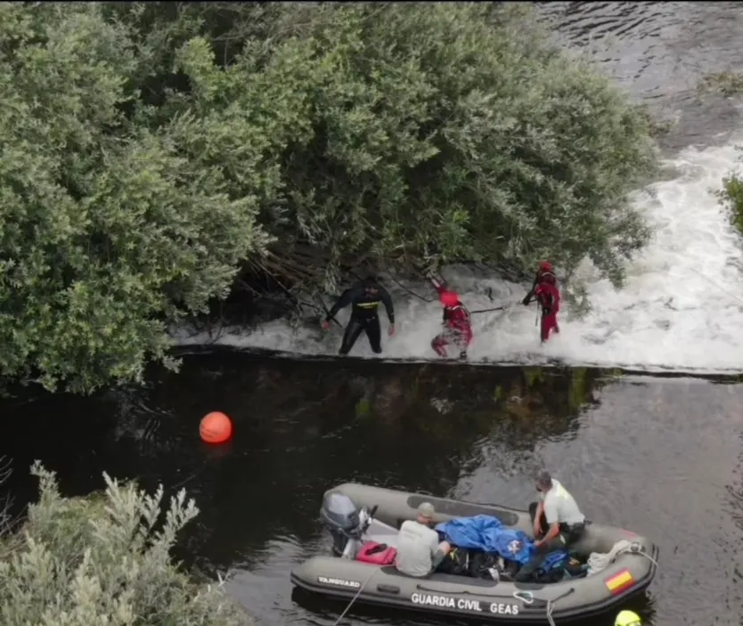 Operativo de búsqueda del desaparecido en Alba de Tormes