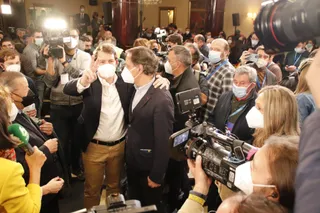Alfonso Fernández Mañueco en la noche electoral