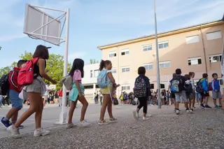 Niños en el colegio. Foto Agencia ICAL