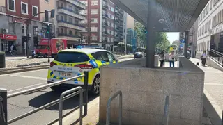 Policía Local en el Centro de Salud de San Juan
