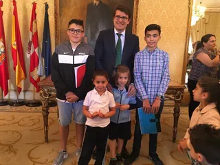 Recepción del alcalde al colegio La Milagrosa