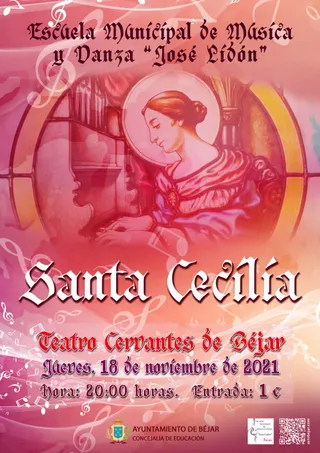 Cartel Santa Cecilia escuela municipal de música y danza José Lidón