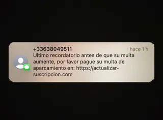 Fraude de multas de aparcamiento por SMS