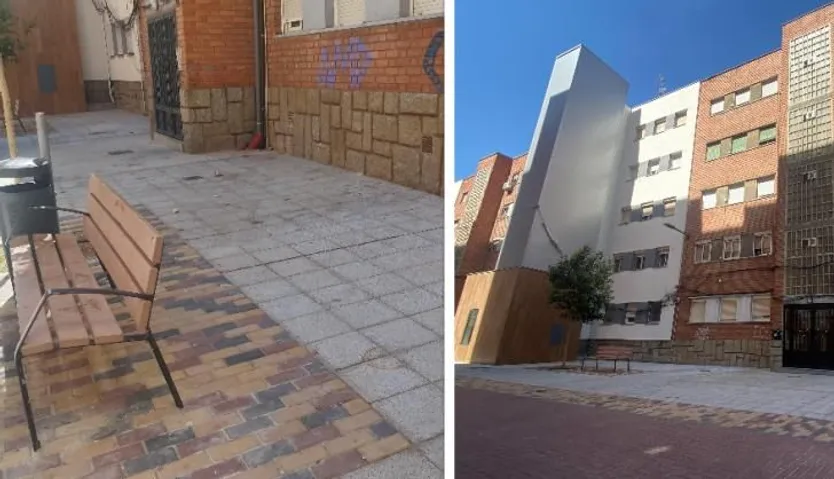 Comparativa de dos bloques de la calle Crisantemos