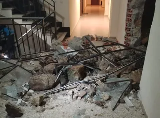 Así ha sido el desprendimiento de la muralla antigua de Salamanca