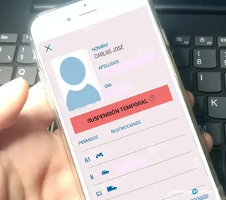Carnet en el movil