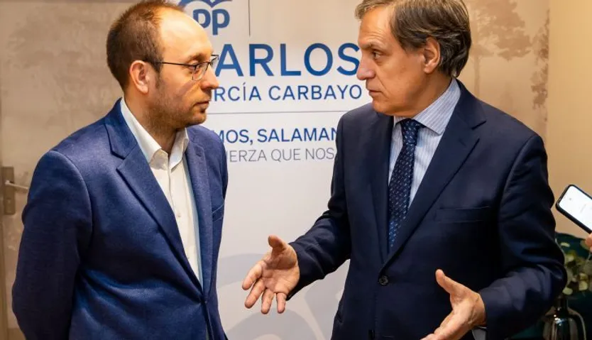 Carbayo junto a Marcos Iglesias alcalde de Ciudad Rodrigo.