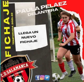 Paula Peláez, nuevo jugadora del Salamanca FF