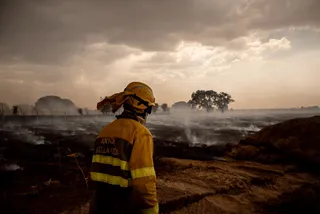 Imagen del incendio en la localidad de la Fuente de San Esteban(Salamanca) | Jose Vicente