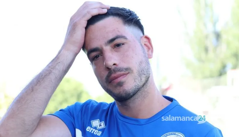 Ramiro Mayor, en el primer entrenamiento de pretemporada de Unionistas | FOTO ANDREA MATEOS
