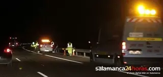Otro vuelco en la autovía A-62 a la altura de La Rad. IMAGEN DE ARCHIVO