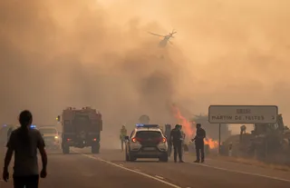 Imagen del incendio en la localidad de la Fuente de San Esteban(Salamanca) | Jose Vicente