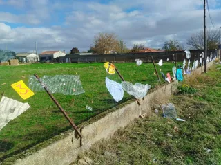 Estado del parque de la Aldehuela tras el rastro