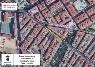 Corte de trafico Camino de las Aguas