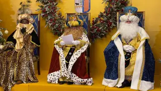 Los Reyes Magos durante su visita a Salamanca el pasado año