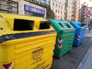 Contenedores de reciclaje en Salamanca.