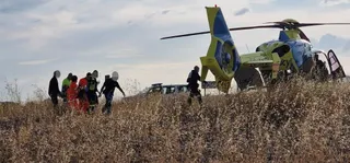 Trasladado en helicóptero en hombre herido en Cañizal este pasado domingo. Foto Z24H