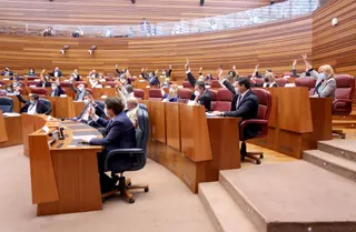 Votación en las Cortes de Castilla y León. Foto Ical