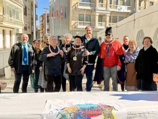 Fiesta del Mondongo en Guijuelo, elaboración de chorizos y degustación. Ayuntamiento de Guijuelo