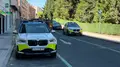 Policía Local en la calle Marina, lugar donde un bebé ha resultado herido tras ser atropellado su carrito