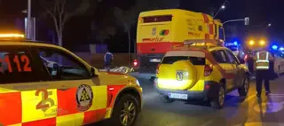 Imagen de recuso de vehículos del Samur-Protección Civil tras un accidente.