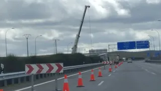 Accidente de tráfico entre dos camiones