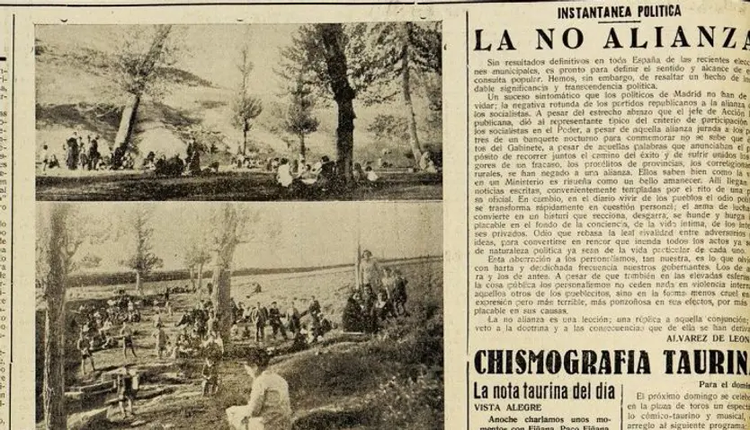 Lunes de Aguas. Imagen publicada en El Adelanto en 19331