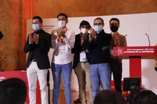 Luis Tudanca, inaugura el XIV Congreso de Juventudes Socialistas de Castilla y León junto al secretario general el JJSSCyL, Fran Díaz