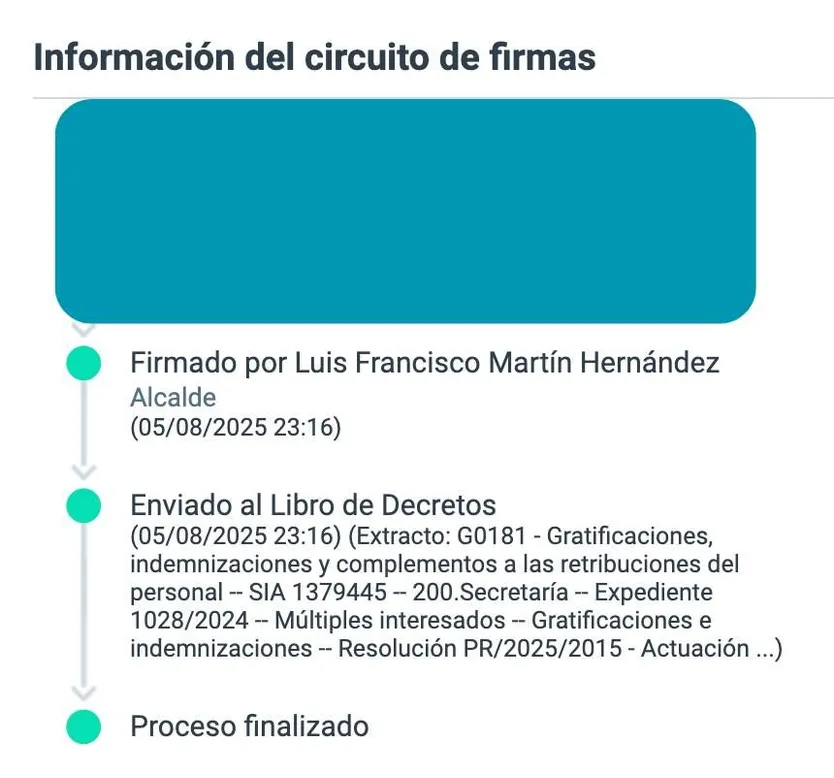 Decreto firmado por Luis Francisco usurpando las funciones de alcalde de Béjar cuando ya no ocupaba este cargo