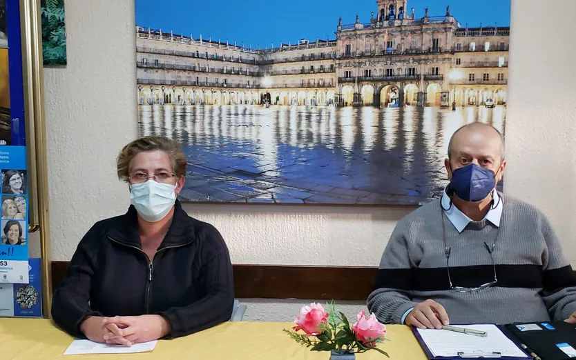 María Moya y Antonio Cruz, la trabajadora social y el presidente de ARSA