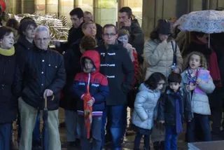 Concentración contra la violencia de género en la Plaza Mayor