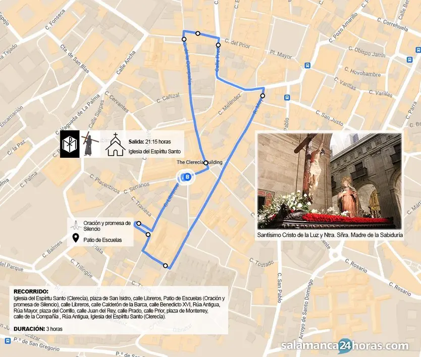 Recorrido hermandad universitaria 2025