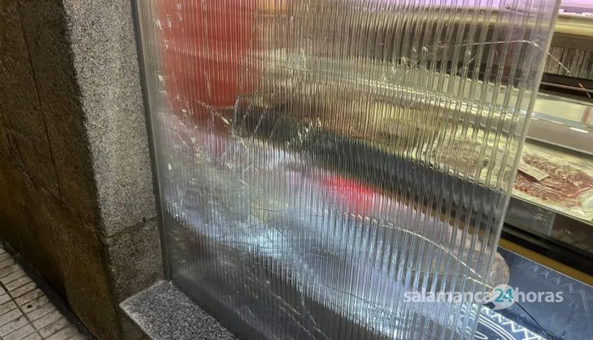 Rompen el cristal de una carnicería de la avenida de Italia a la que intentan robar. Fotos S24H