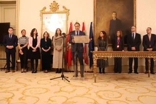 El alcalde de Salamanca, Carlos García Carbayo, recibe a los directores generales de Cohesión y de Cohesión Territorial de la Unión Europea