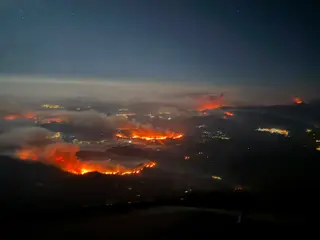 Incendio de ávila foto tomada desde el aire. S24H
