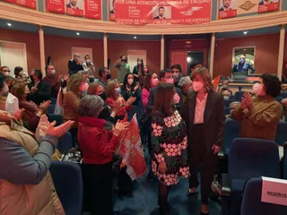 La ministra de Educación participa en el mitin del PSOE en Peñaranda