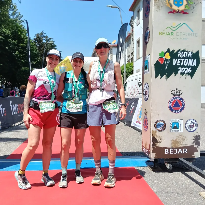 Podium de la categor&iacute;a masculina decimotercera edici&oacute;n de la Ruta Vetona en B&eacute;jar