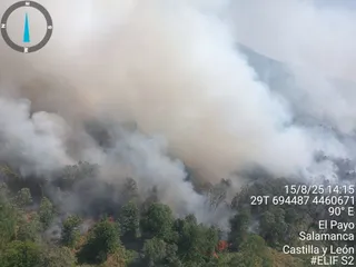Incendio de El Payo, declarado nivel 2 de peligrosidad. JCYL