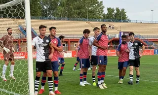 Una acción a balón parado en el Real Ávila - Unionistas | FOTO UNIONISTAS CF