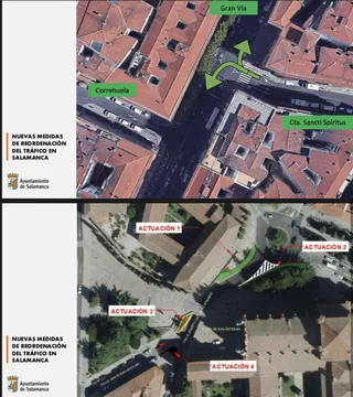 El Ayuntamiento llevará a cabo una reordenación del tráfico en varias calles de Salamanca. Foto de archivo