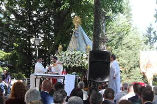 Fiestas en Béjar: procesión con la Virgen del Castañar