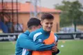 Arnau Casas, en un entrenamiento con Unionistas.