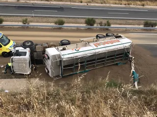 Accidente de un camión en la A-66