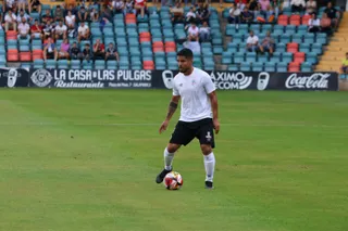 Galván, en el choque ante el Numancia en Copa RFEF | FOTO ANDREA MATEOS