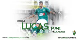 Imagen del fichaje de Lucas Puime por el Guijuelo.