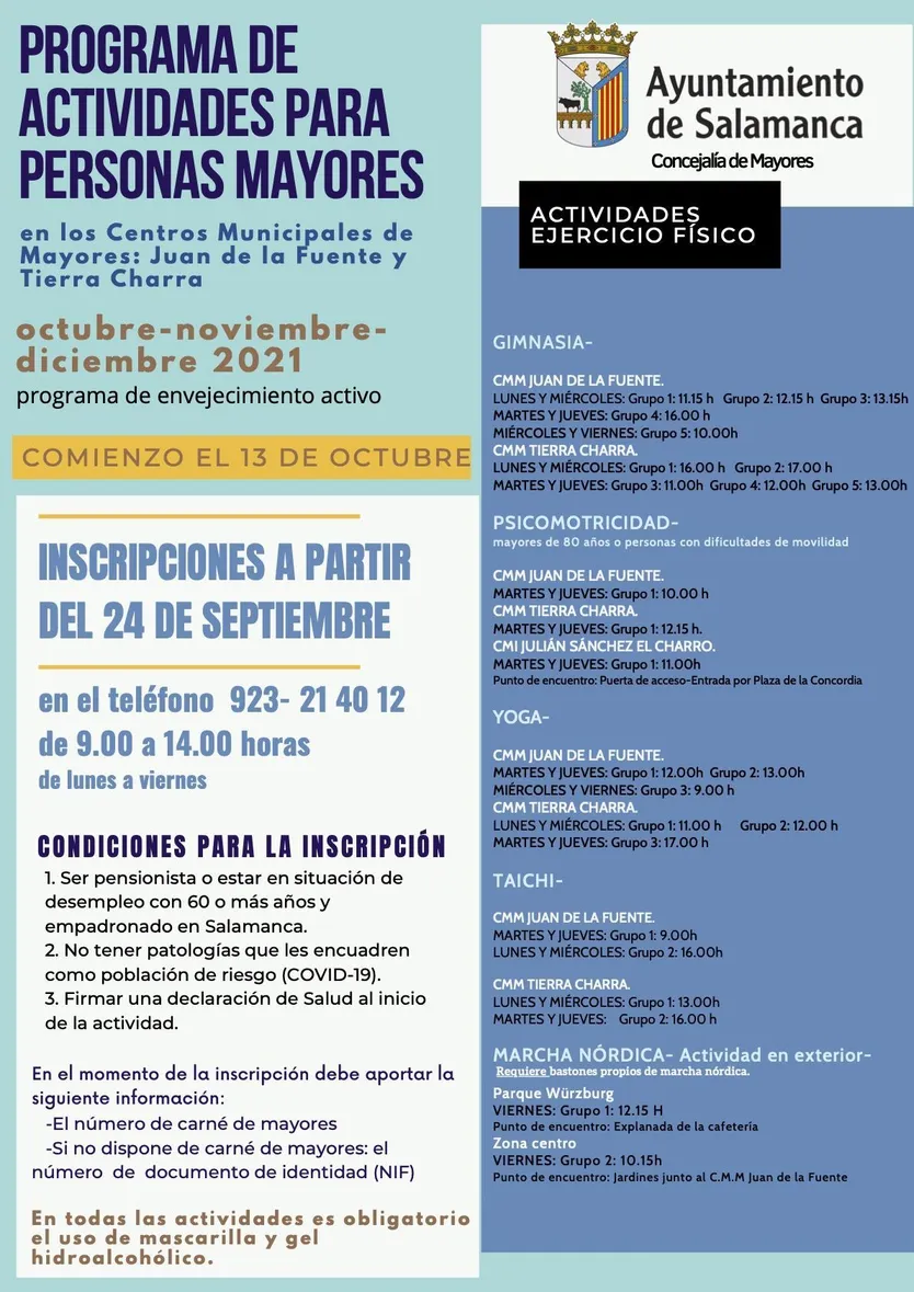 Programación centros municipales de mayores