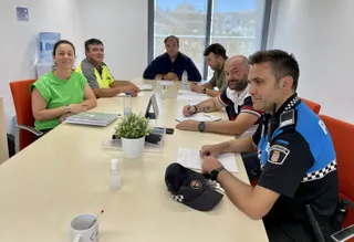 Reunión del Comité de Seguridad para las Fiestas de Guijuelo 2022 con concejales