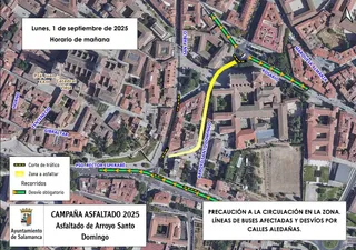 Asfaltado Arroyo de Santo Domingo 1 septiembre | Ayuntamiento de Salamanca