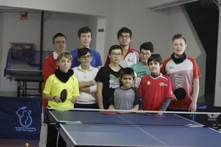 Concentración de tenis de mesa