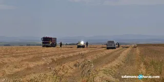 Arden unos 400 metros cuadrados de una tierra de cereales en Peñaranda